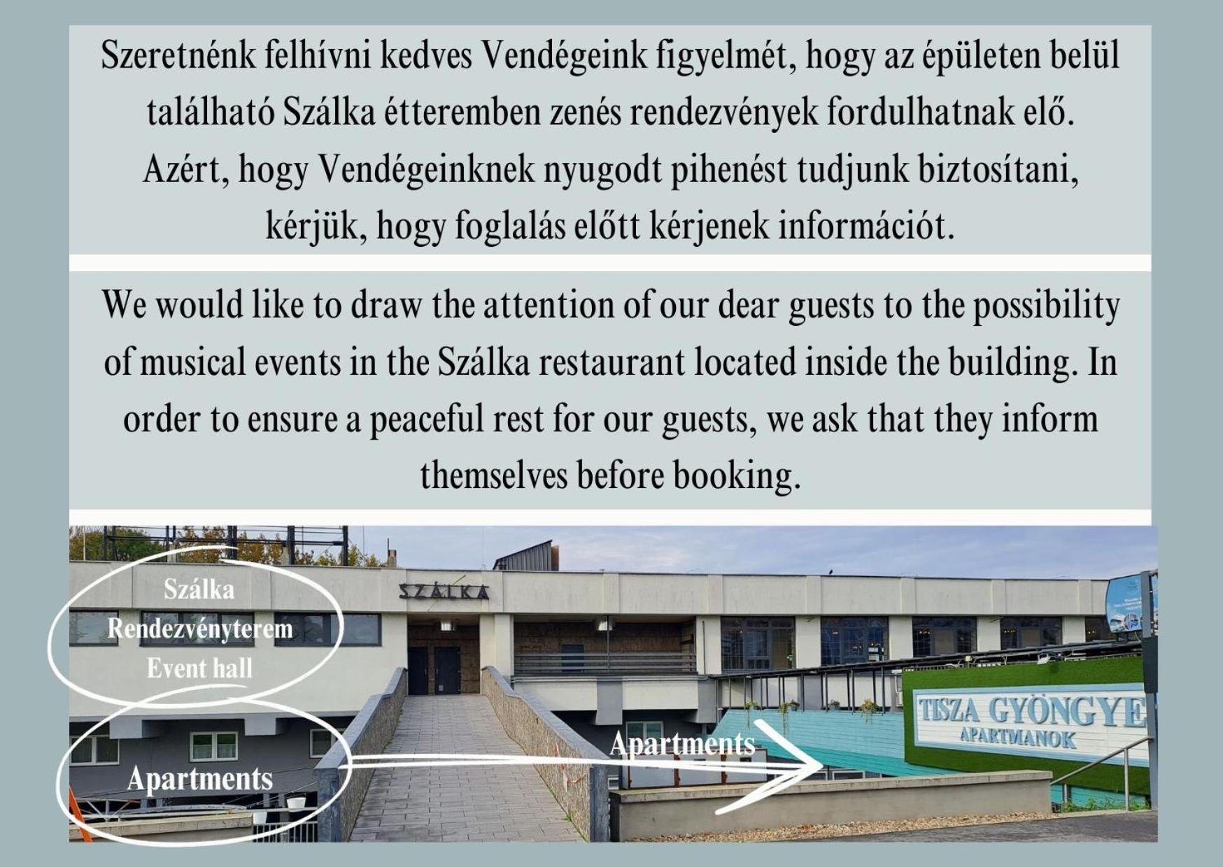 Tisza Gyoengye Apartmanok Szeged Exterior photo